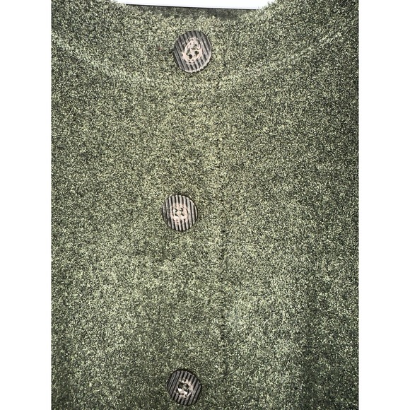ALPS‎ Women's Moss Green Cardigan Fuzzy Sweater EUC Size XL - Picture 3 of 8